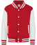 Kids Varsity Jacket - Fire Red/White