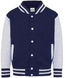 Kids Varsity Jacket - Oxford Navy/Heather