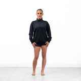 Kids Quarter Zip Top - Black