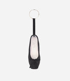 Mini Pointe Shoe Glitter Keyring - Black