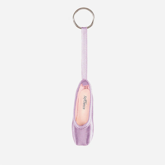 Mini Pointe Shoe Keyring - Lilac