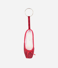 Mini Pointe Shoe Glitter Keyring