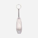 Mini Pointe Shoe Glitter Keyring - Silver