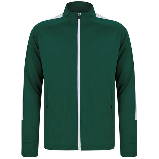 Kids Knitted Tracksuit Top - Bottle/White