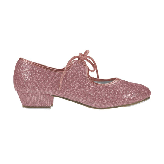 Glitter Tap Shoe Low Heel - Pink