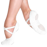 SoDanca Stretch Canvas B Width Ballet Shoe - White