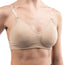 Silky Ladies Padded Seamless Clear Back Bra With Adjustable Straps - Nude