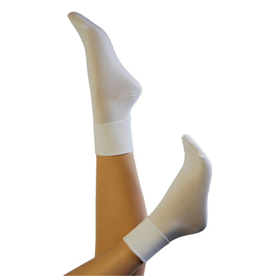 Silky Ballet Socks - White