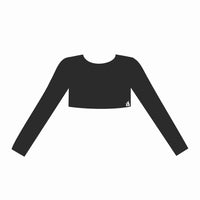 Anna's Academy Long Sleeve Fitted Crop Top