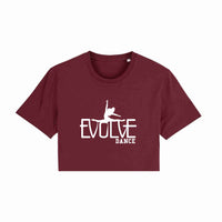 Evolve Dance Adult Raw Hem Crop T-Shirt
