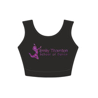 Emily Thornton Purple Logo Crop Top