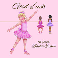 Little Ballerina Good Luck Card