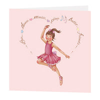 Little Ballerina Heart Card