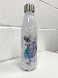 Blue Watercolours Tapered Water Bottle