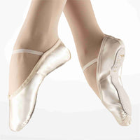 T&P Ivory Satin Full Sole Ballet Shoe